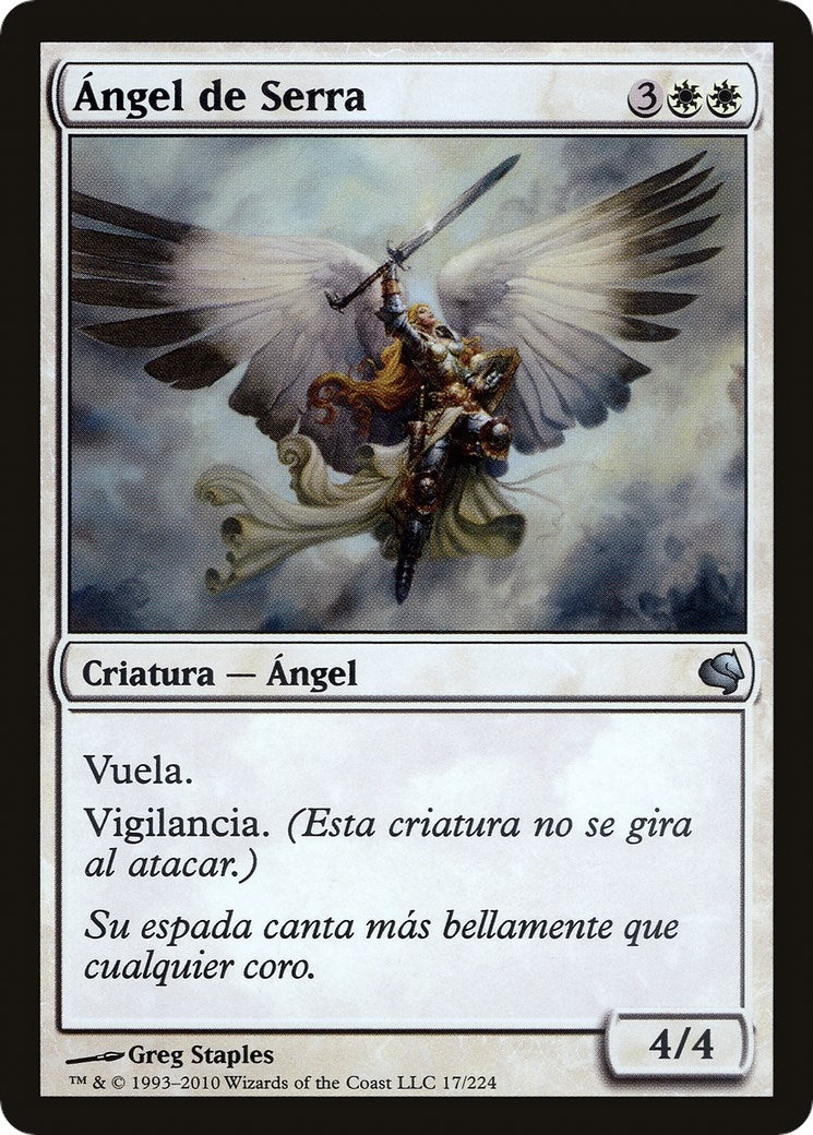 Serra Angel (Spanish) - "Angel de Serra" (17) (Magic Encyclopedia 2011 (Salvat))