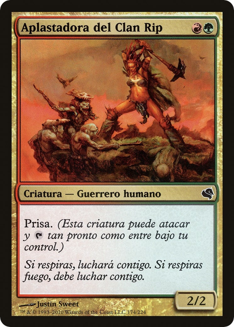 Rip-Clan Crasher (Spanish) - "Aplastadora del Clan Rip" (174) (Magic Encyclopedia 2011 (Salvat))