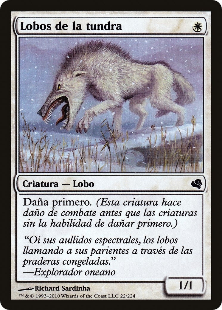 Tundra Wolves (Spanish) - "Lobos de la tundra" (22) (Magic Encyclopedia 2011 (Salvat))