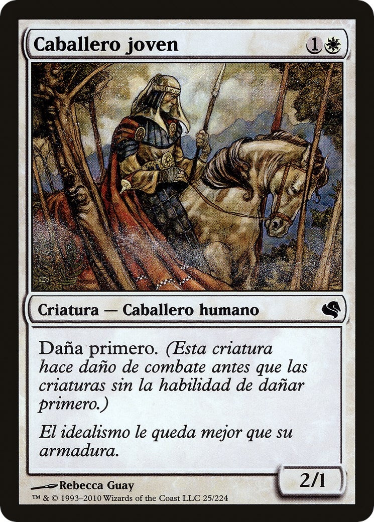 Youthful Knight (Spanish) - "Caballero joven" (25) (Magic Encyclopedia 2011 (Salvat))
