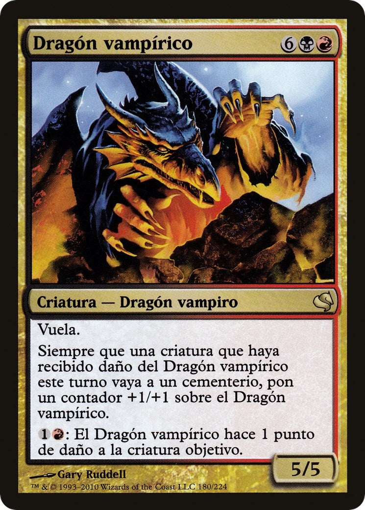 Vampiric Dragon (Spanish) - "Dragon vampirico" (180) (Magic Encyclopedia 2011 (Salvat))
