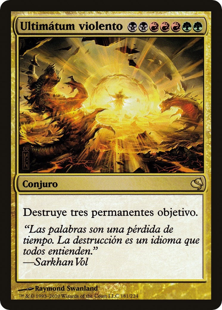Violent Ultimatum (Spanish) - "Ultimatum violento" (181) (Magic Encyclopedia 2011 (Salvat))