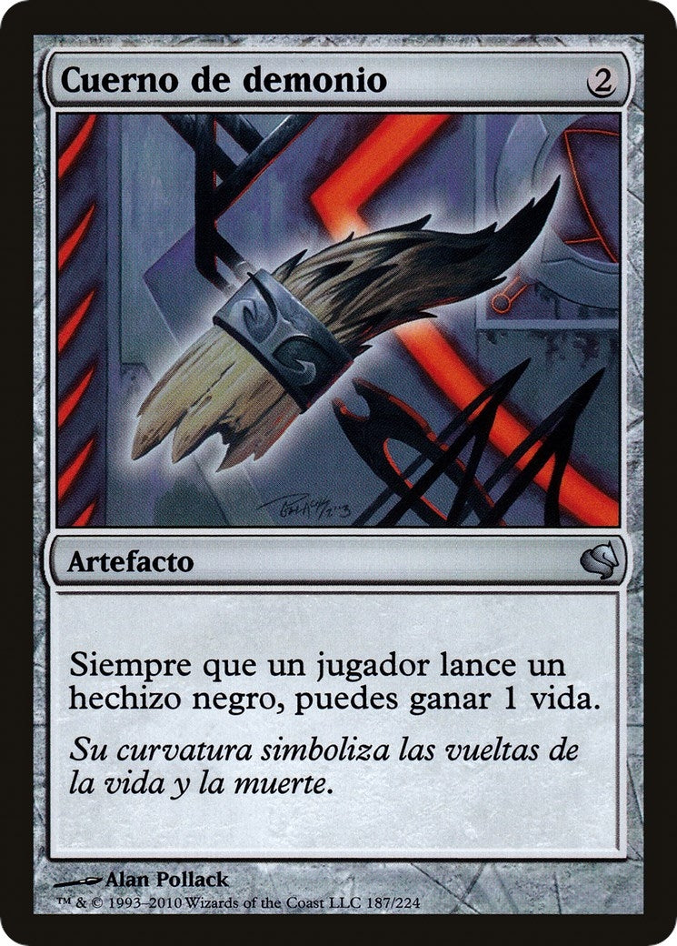 Demon's Horn (Spanish) - "Cuerno de demonio" (187) (Magic Encyclopedia 2011 (Salvat))