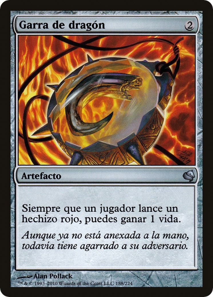 Dragon's Claw (Spanish) - "Garra de dragon" (188) (Magic Encyclopedia 2011 (Salvat))