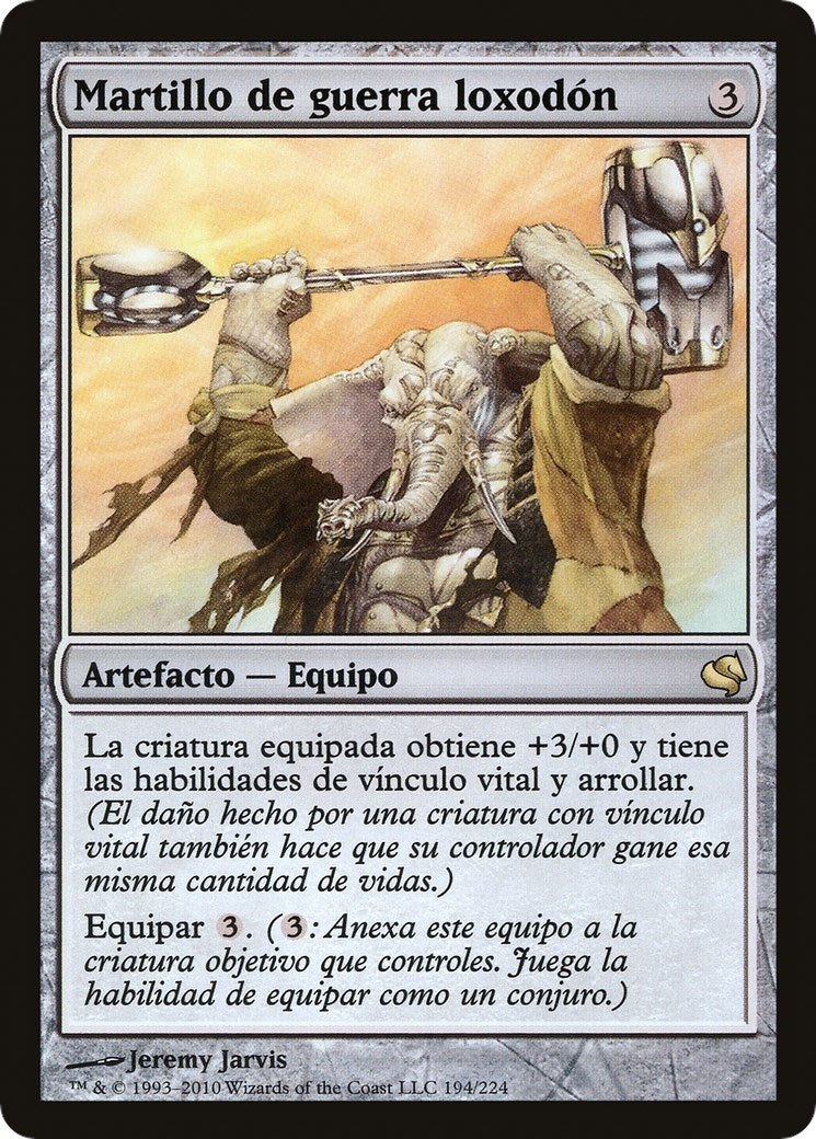 Loxodon Warhammer (Spanish) - "Martillo de guerra loxodon" (194) (Magic Encyclopedia 2011 (Salvat))