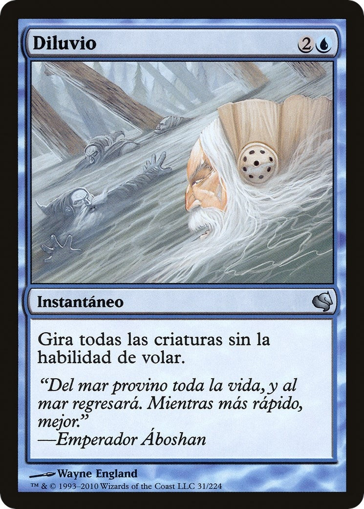 Deluge (Spanish) - "Diluvio" (31) (Magic Encyclopedia 2011 (Salvat))
