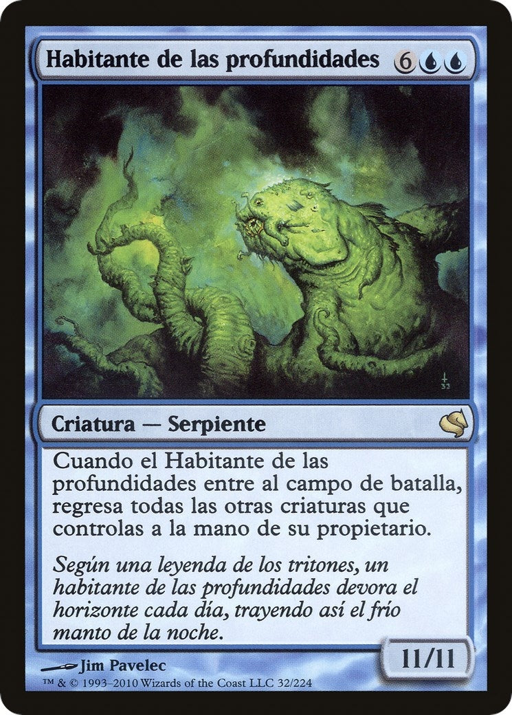 Denizen of the Deep (Spanish) - "Habitante de las profundidades" (32) (Magic Encyclopedia 2011 (Salvat))