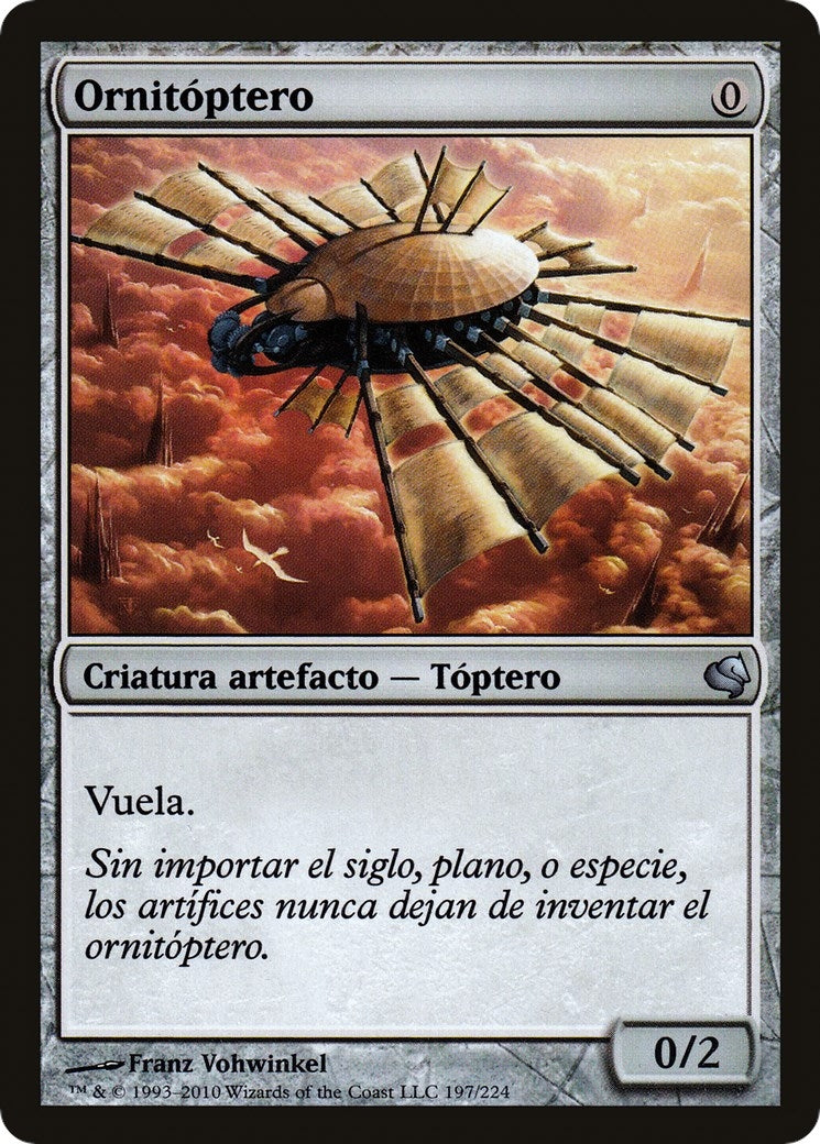 Ornithopter (Spanish) - "Ornitoptero" (197) (Magic Encyclopedia 2011 (Salvat))