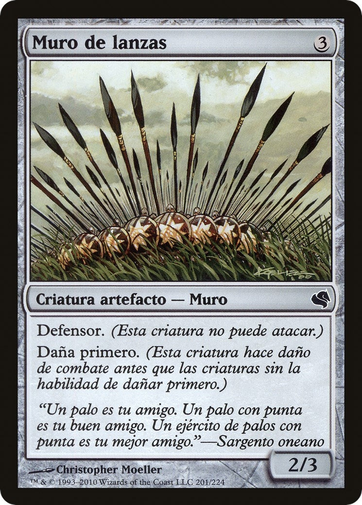 Wall of Spears (Spanish) - "Muro de lanzas" (201) (Magic Encyclopedia 2011 (Salvat))