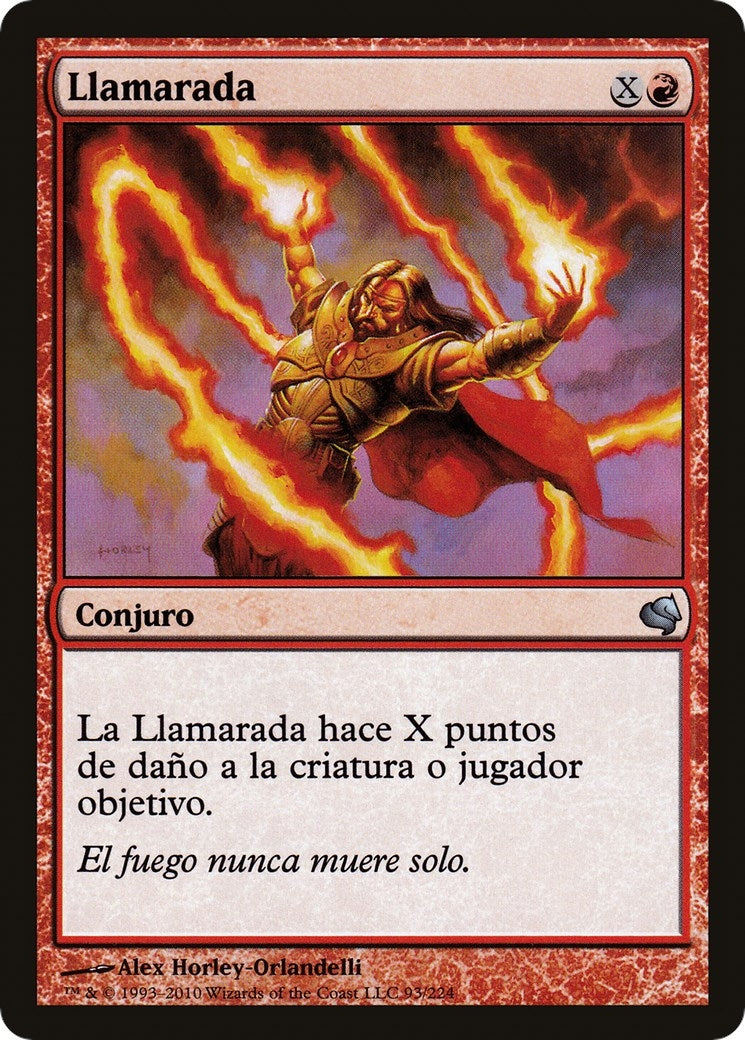 Blaze (Spanish) - "Llamarada" (93) (Magic Encyclopedia 2011 (Salvat))