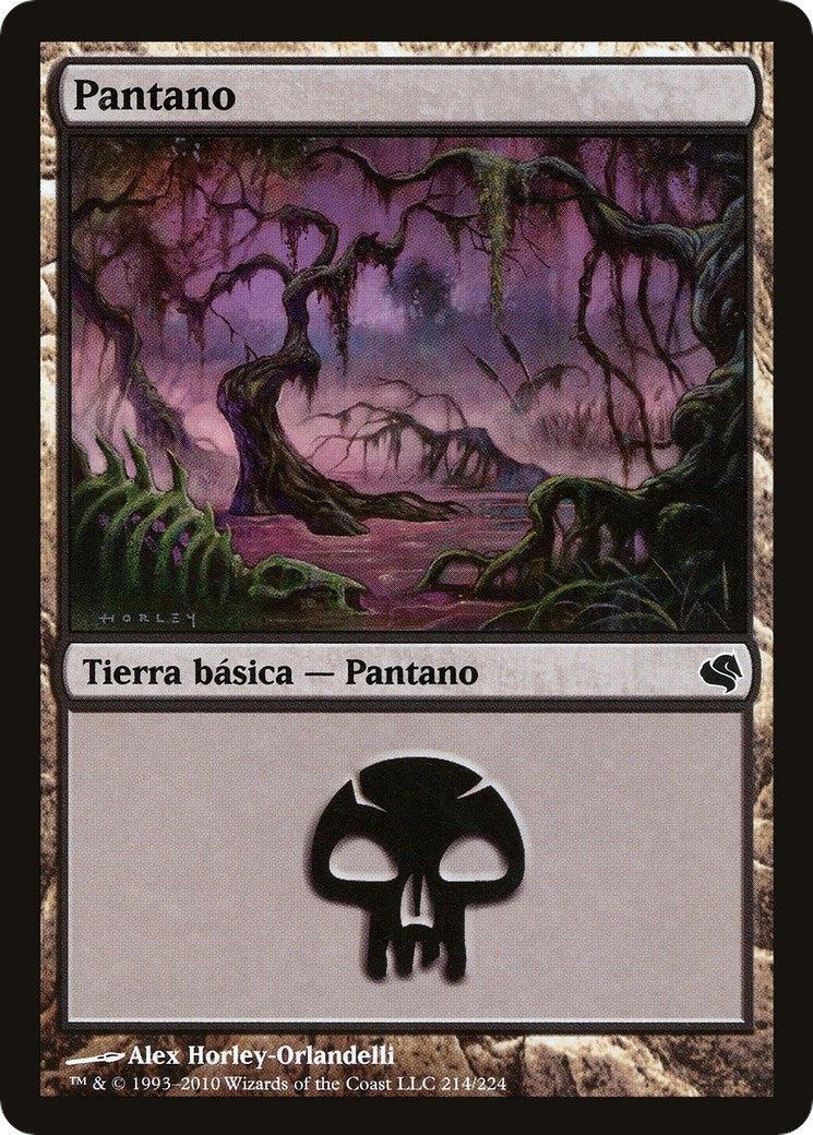 Swamp (Spanish) - "Pantano" (214) (214) (Magic Encyclopedia 2011 (Salvat))