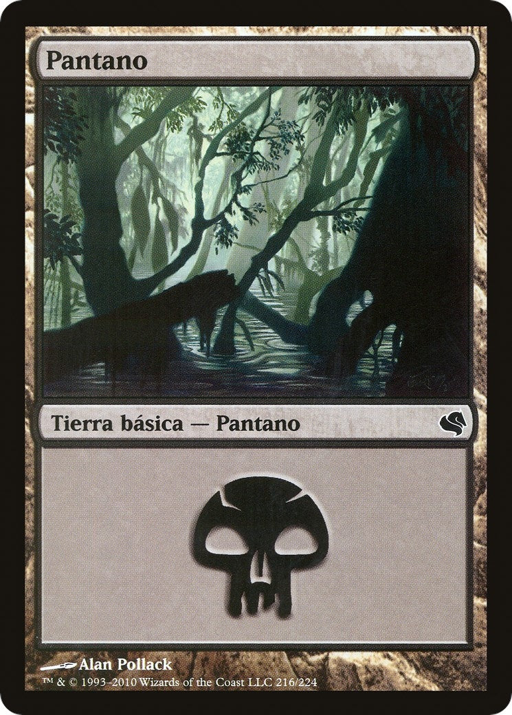 Swamp (Spanish) - "Pantano" (216) (216) (Magic Encyclopedia 2011 (Salvat))