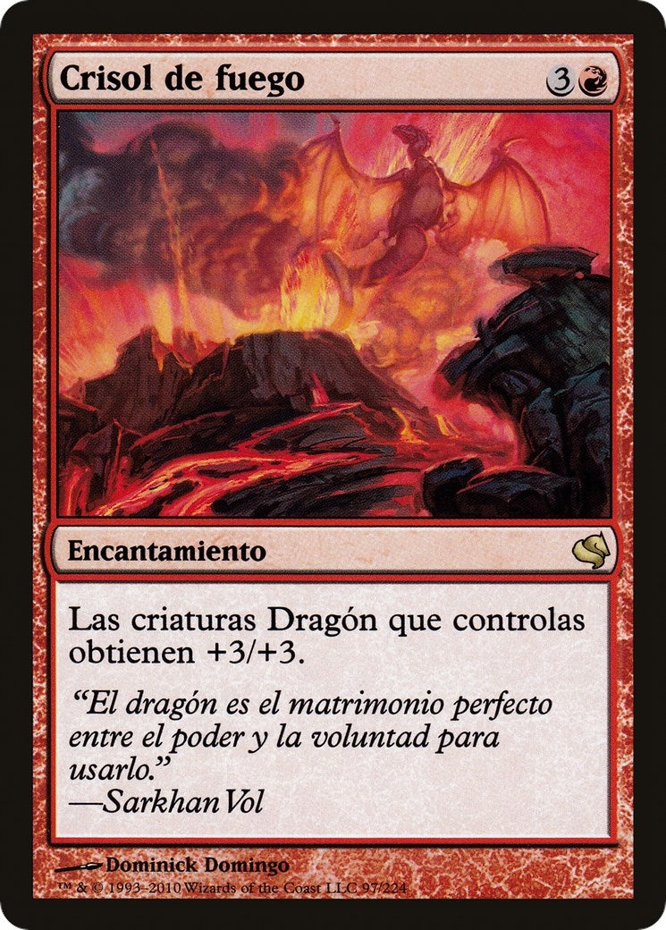 Crucible of Fire (Spanish) - "Crisol de fuego" (97) (Magic Encyclopedia 2011 (Salvat))