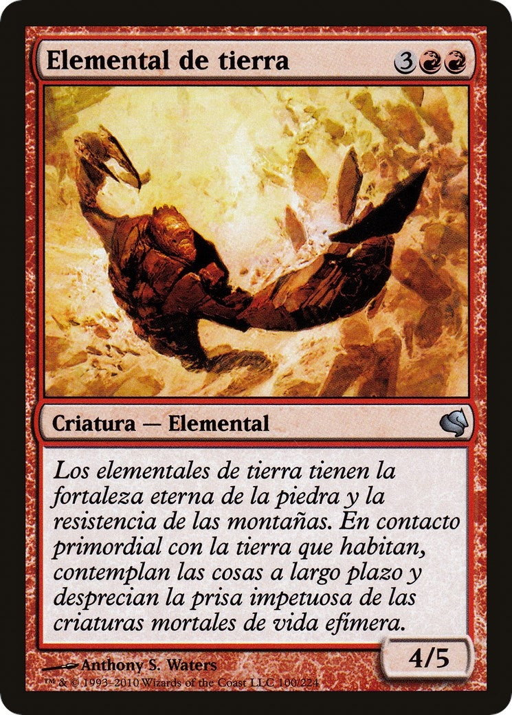 Earth Elemental (Spanish) - "Elemental de tierra" (100) (Magic Encyclopedia 2011 (Salvat))
