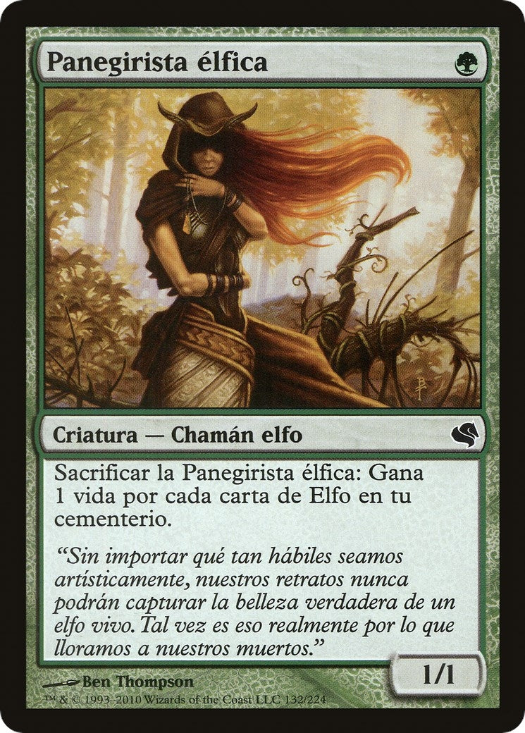 Elvish Eulogist (Spanish) - "Panegirista elfica" (132) (Magic Encyclopedia 2011 (Salvat))