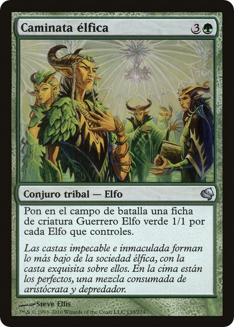 Elvish Promenade (Spanish) - "Caminata elfica" (133) (Magic Encyclopedia 2011 (Salvat))