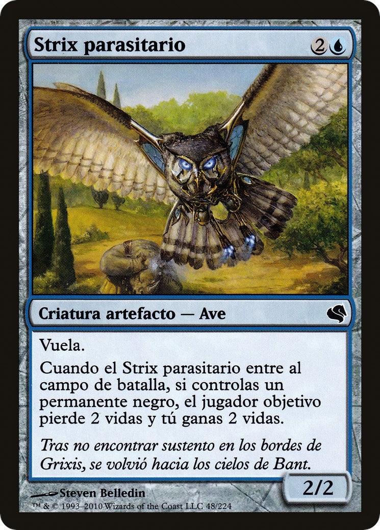 Parasitic Strix (Spanish) - "Strix parasitario" (48) (Magic Encyclopedia 2011 (Salvat))