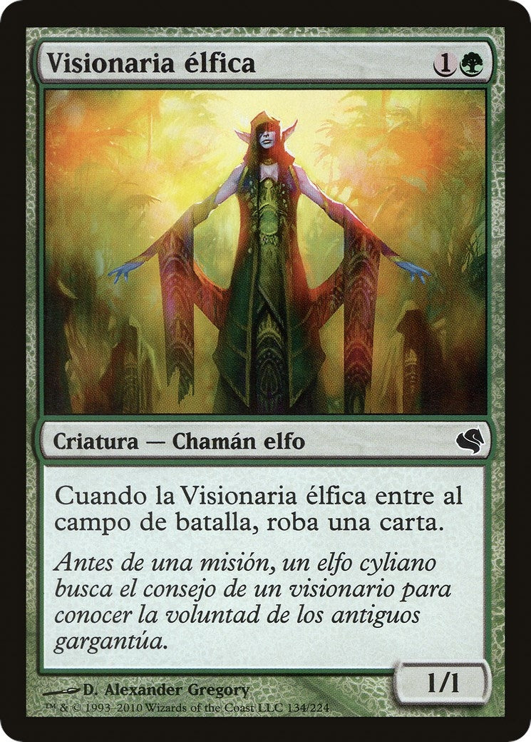 Elvish Visionary (Spanish) - "Visionaria elfica" (134) (Magic Encyclopedia 2011 (Salvat))