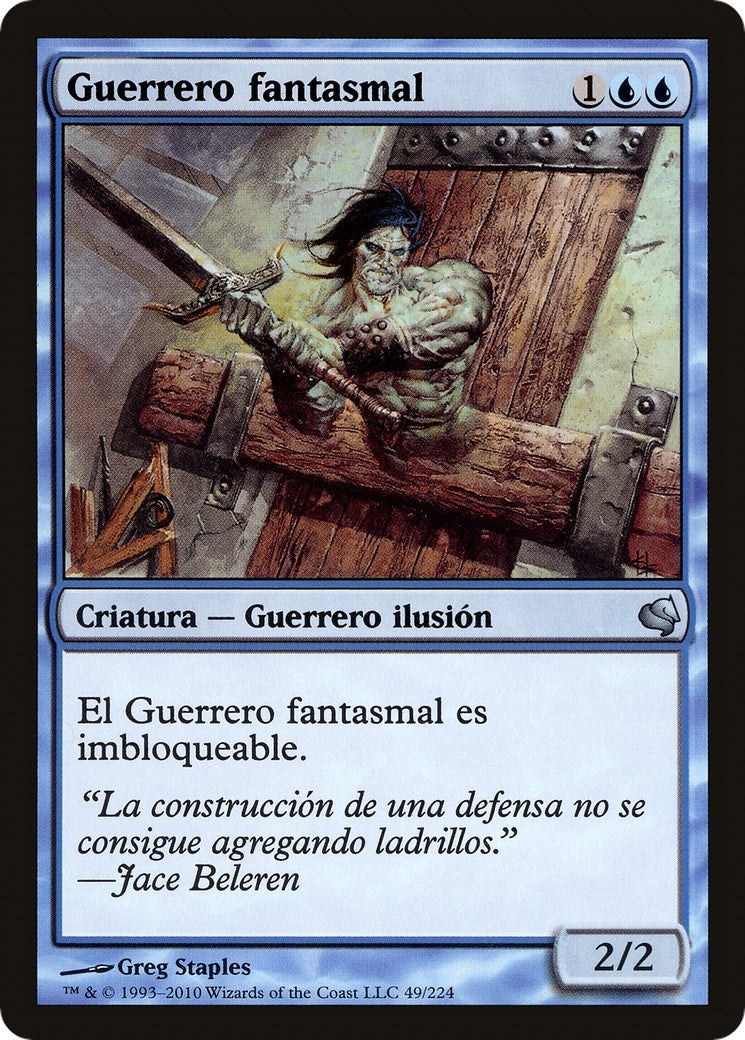 Phantom Warrior (Spanish) - "Guerrero fantasmal" (49) (Magic Encyclopedia 2011 (Salvat))