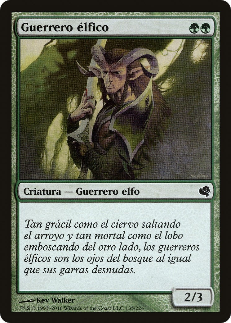 Elvish Warrior (Spanish) - "Guerrero elfico" (135) (Magic Encyclopedia 2011 (Salvat))