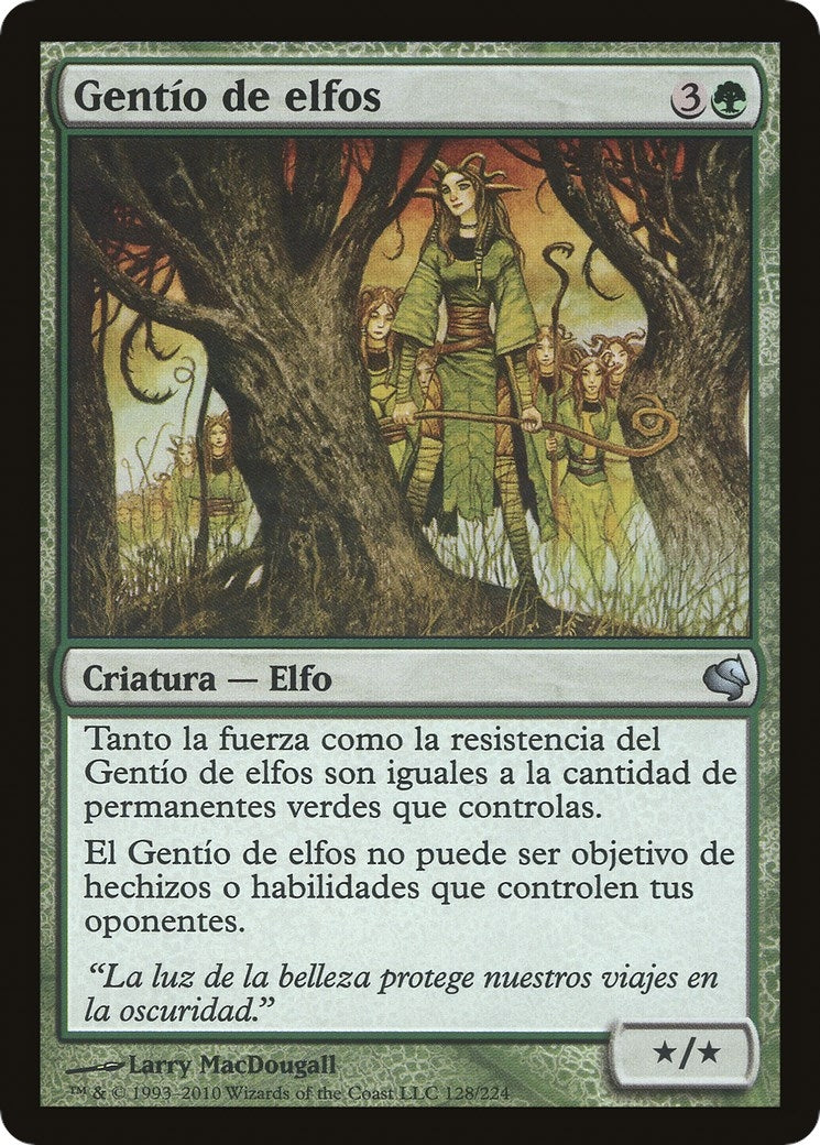 Drove of Elves (Spanish) - "Gentio de elfos" (128) (Magic Encyclopedia 2011 (Salvat))