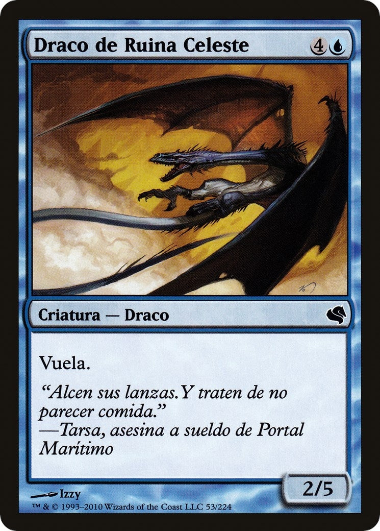 Sky Ruin Drake (Spanish) - "Draco de Ruina Celeste" (53) (Magic Encyclopedia 2011 (Salvat))