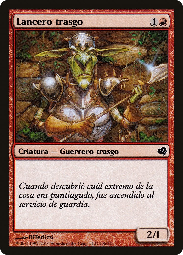 Goblin Piker (Spanish) - "Lancero trasgo" (106) (Magic Encyclopedia 2011 (Salvat))