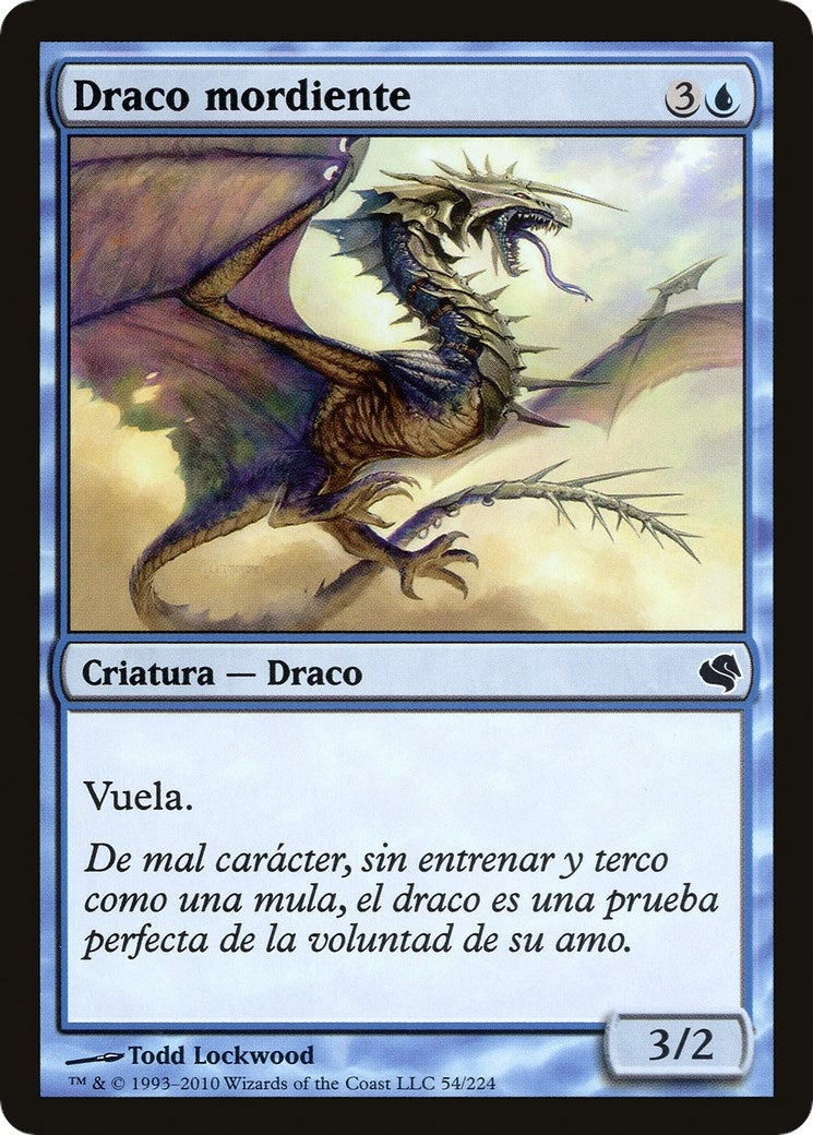 Snapping Drake (Spanish) - "Draco mordiente" (54) (Magic Encyclopedia 2011 (Salvat))