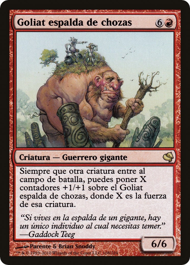 Hamletback Goliath (Spanish) - "Goliat espalda de chozas" (108) (Magic Encyclopedia 2011 (Salvat))