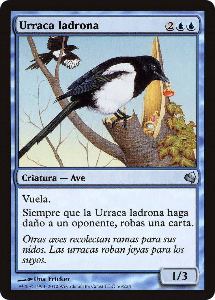 Thieving Magpie (Spanish) - "Urraca ladrona" (56) (Magic Encyclopedia 2011 (Salvat))