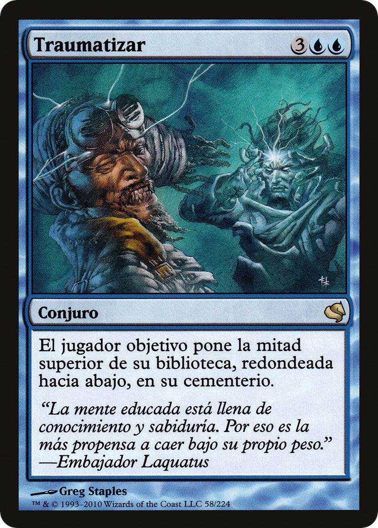 Traumatize (Spanish) - "Traumatizar" (58) (Magic Encyclopedia 2011 (Salvat))