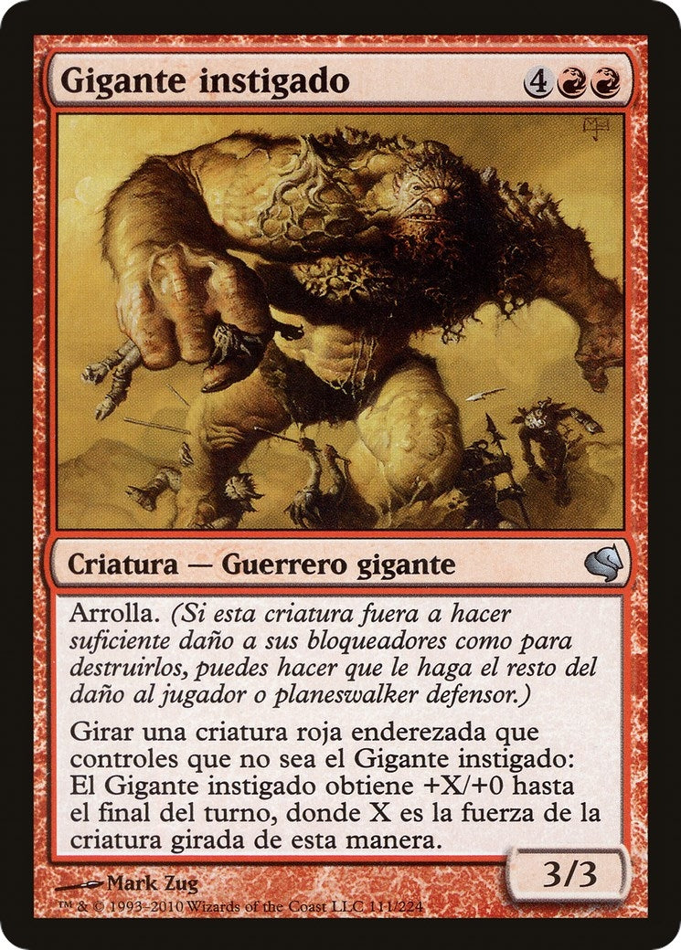 Impelled Giant (Spanish) - "Gigante instigado" (111) (Magic Encyclopedia 2011 (Salvat))