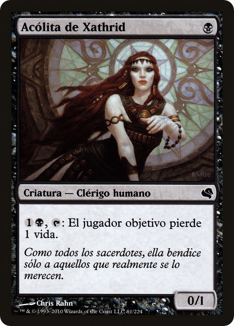 Acolyte of Xathrid (Spanish) - "Acolita de Xathrid" (61) (Magic Encyclopedia 2011 (Salvat))