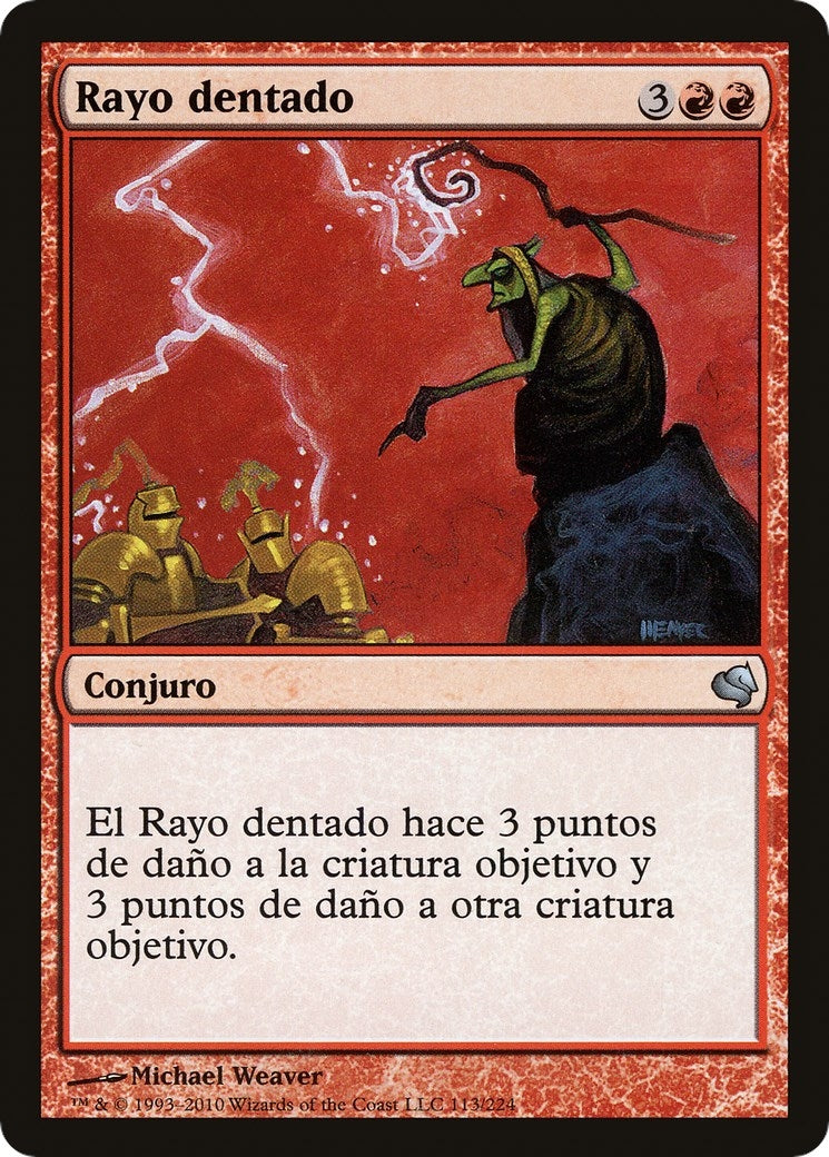 Jagged Lightning (Spanish) - "Rayo dentado" (113) (Magic Encyclopedia 2011 (Salvat))