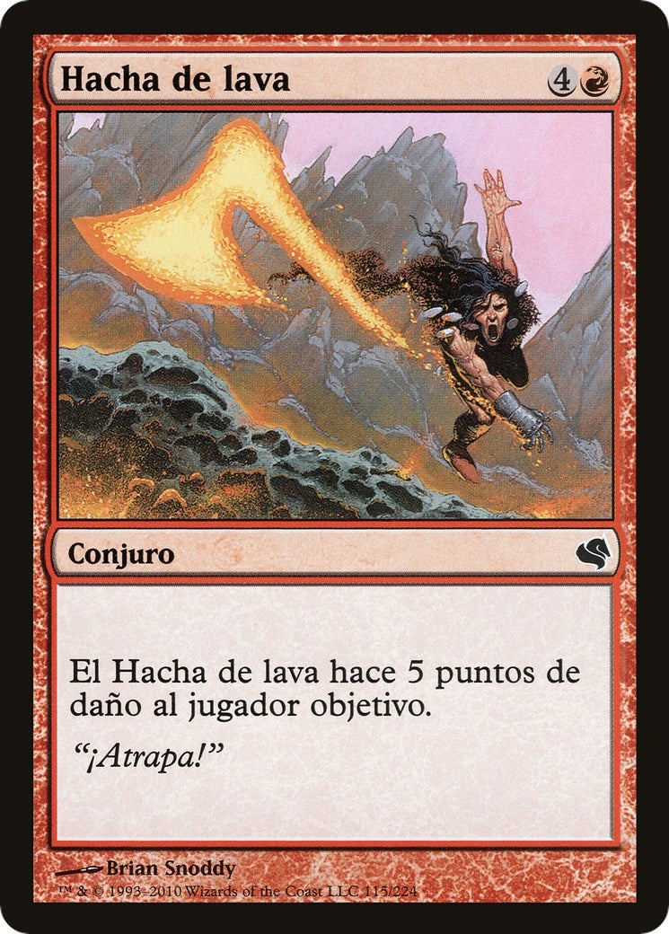 Lava Axe (Spanish) - "Hacha de lava" (115) (Magic Encyclopedia 2011 (Salvat))