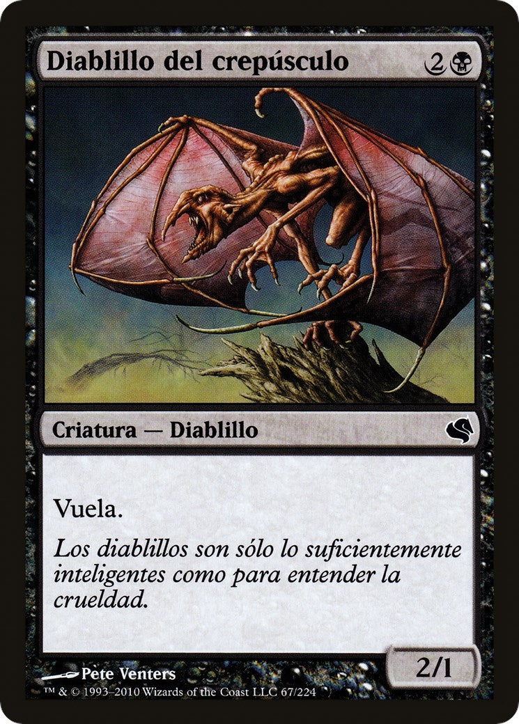 Dusk Imp (Spanish) - "Diablillo del crepusculo" (67) (Magic Encyclopedia 2011 (Salvat))