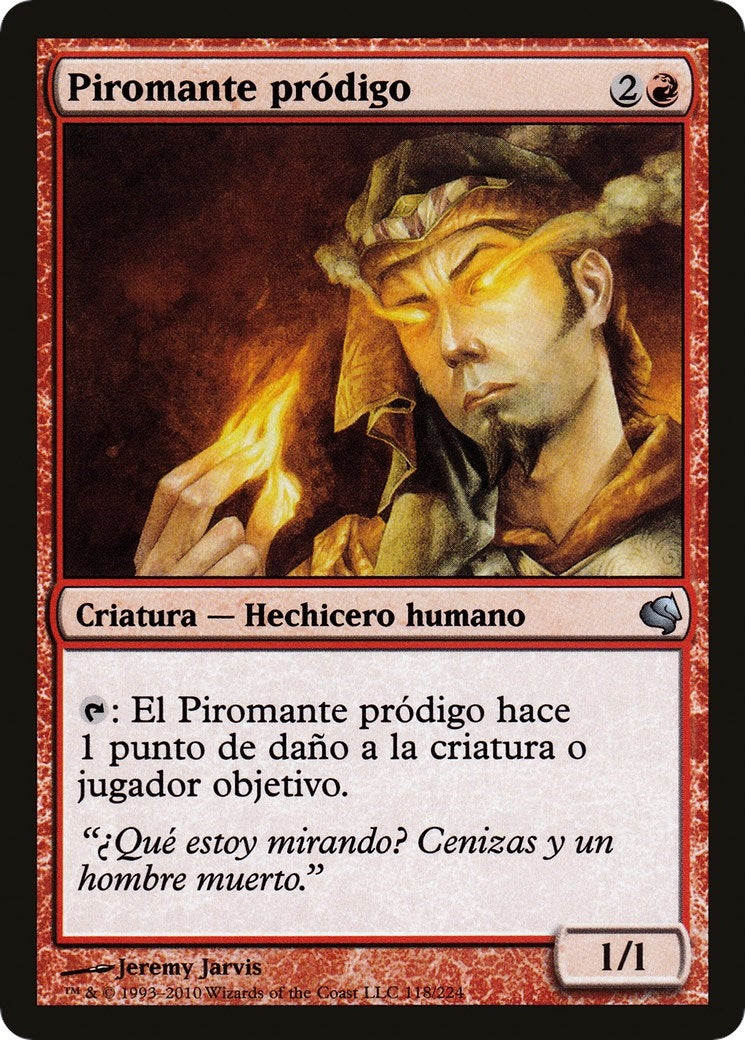 Prodigal Pyromancer (Spanish) - "Piromante prodigo" (118) (Magic Encyclopedia 2011 (Salvat))