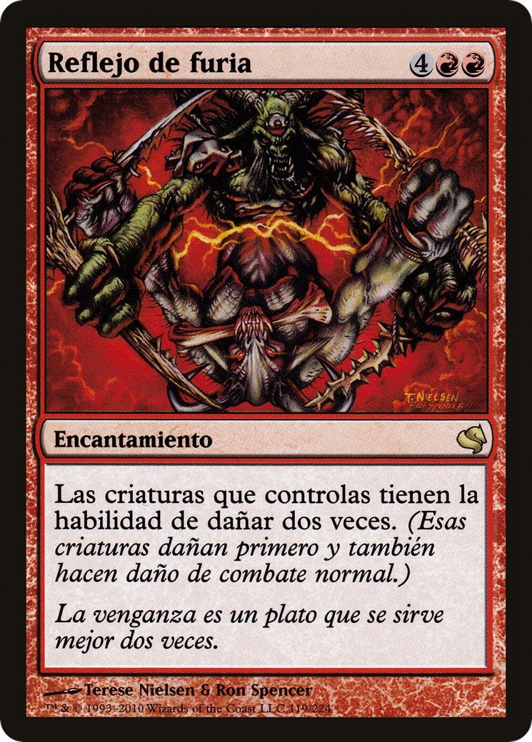Rage Reflection (Spanish) - "Reflejo de furia" (119) (Magic Encyclopedia 2011 (Salvat))