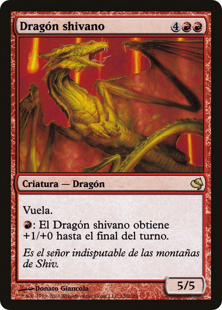 Shivan Dragon (Spanish) - "Dragon shivano" (120) (Magic Encyclopedia 2011 (Salvat))