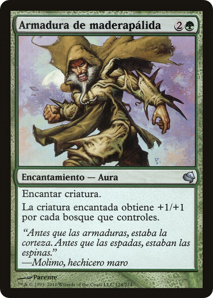 Blanchwood Armor (Spanish) - "Armadura de maderapalida" (124) (Magic Encyclopedia 2011 (Salvat))