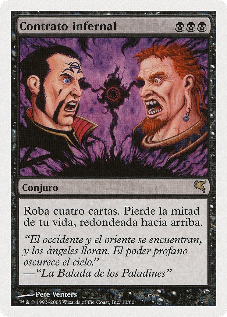 Infernal Contract (Spanish) - "Contrato Infernal" (A13) (Magic Encyclopedia 2005 (Salvat/Hachette))
