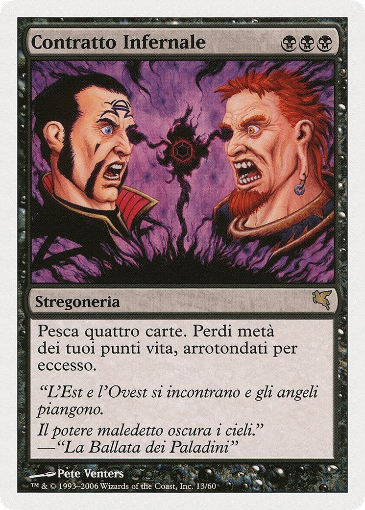Infernal Contract (Italian) - "Contratto Infernale" (A13) (Magic Encyclopedia 2005 (Salvat/Hachette))