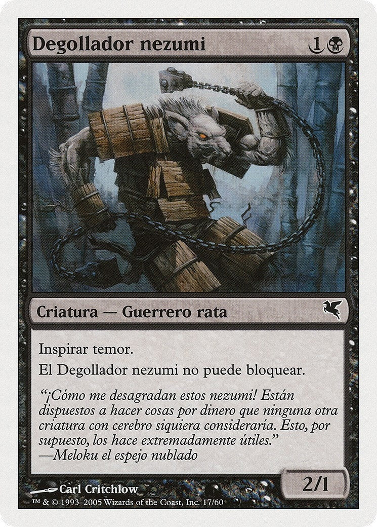 Nezumi Cutthroat (Spanish) - "Degollador nezumi" (A17) (A17) (Magic Encyclopedia 2005 (Salvat/Hachette))