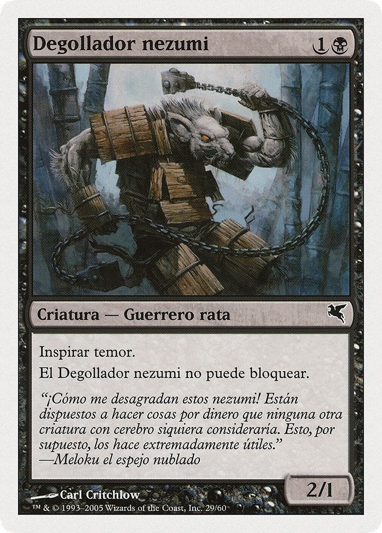 Nezumi Cutthroat (Spanish) - "Degollador nezumi" (A29) (A29) (Magic Encyclopedia 2005 (Salvat/Hachette))