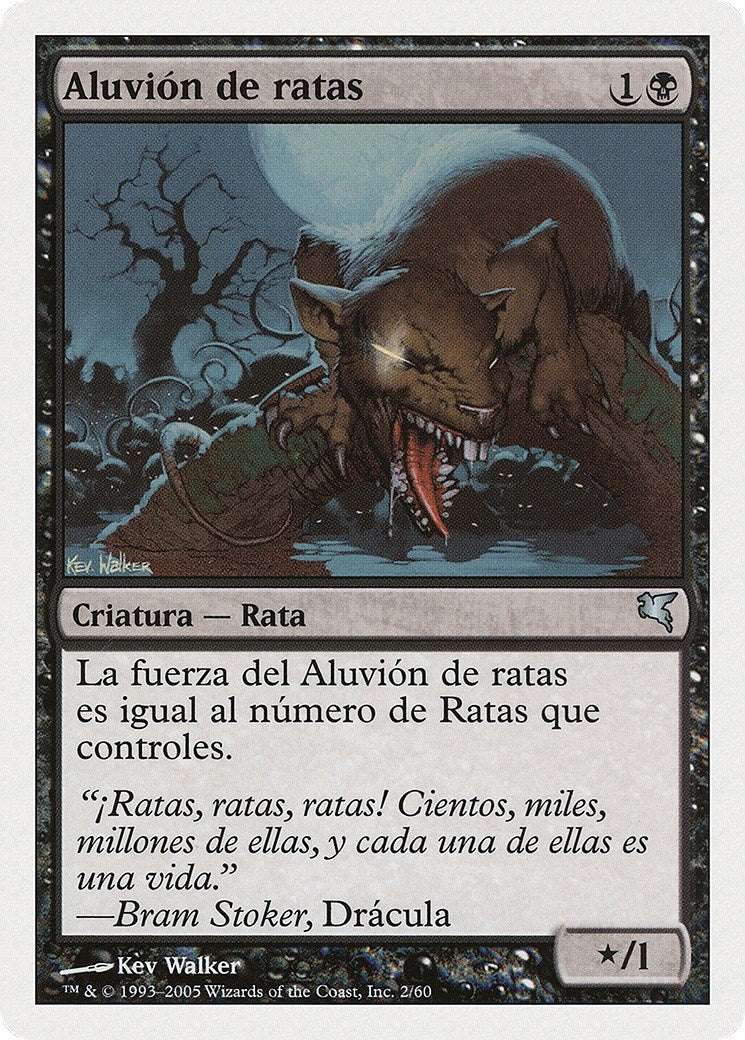 Swarm of Rats (Spanish) - "Aluvion de ratas" (A2) (A2) (Magic Encyclopedia 2005 (Salvat/Hachette))