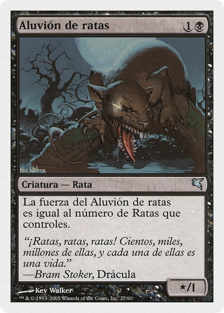 Swarm of Rats (Spanish) - "Aluvion de ratas" (A27) (A27) (Magic Encyclopedia 2005 (Salvat/Hachette))