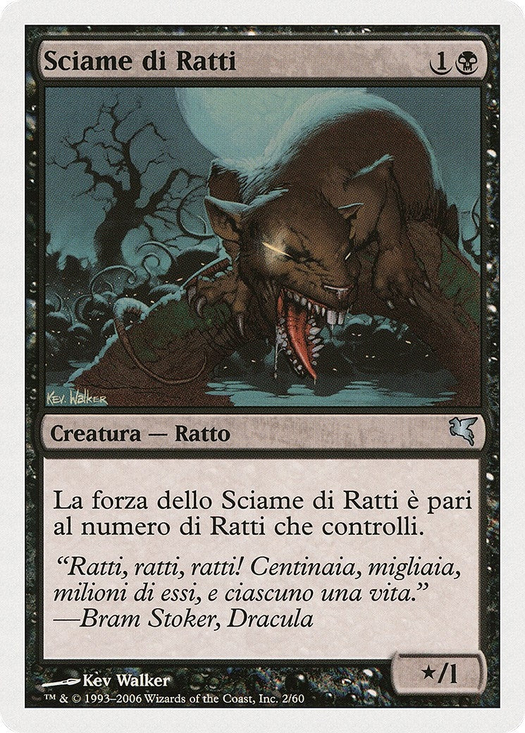 Swarm of Rats (Italian) - "Sciame di rats" (A2) (A2) (Magic Encyclopedia 2005 (Salvat/Hachette))