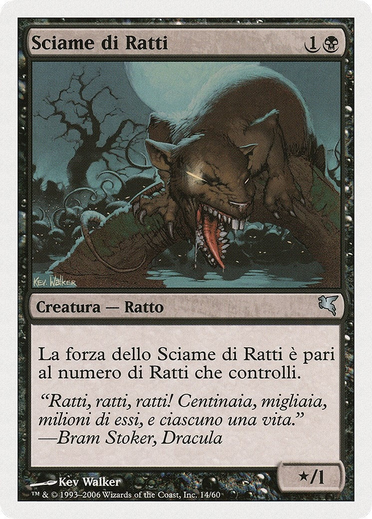 Swarm of Rats (Italian) - "Sciame di rats" (A14) (A14) (Magic Encyclopedia 2005 (Salvat/Hachette))