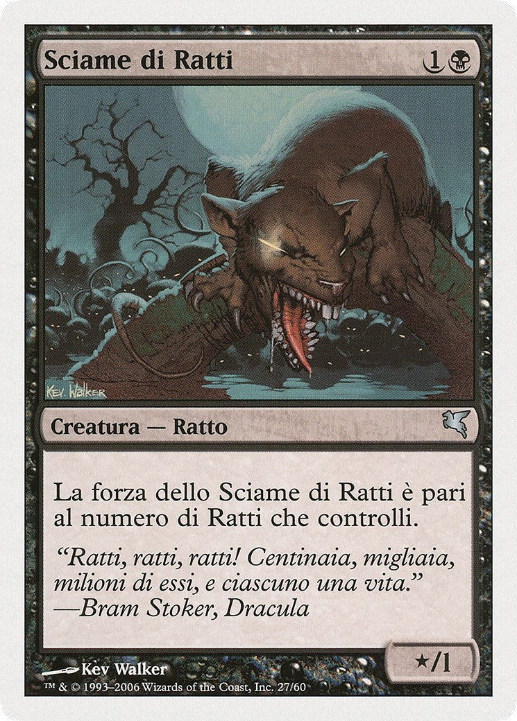 Swarm of Rats (Italian) - "Sciame di rats" (A27) (A27) (Magic Encyclopedia 2005 (Salvat/Hachette))