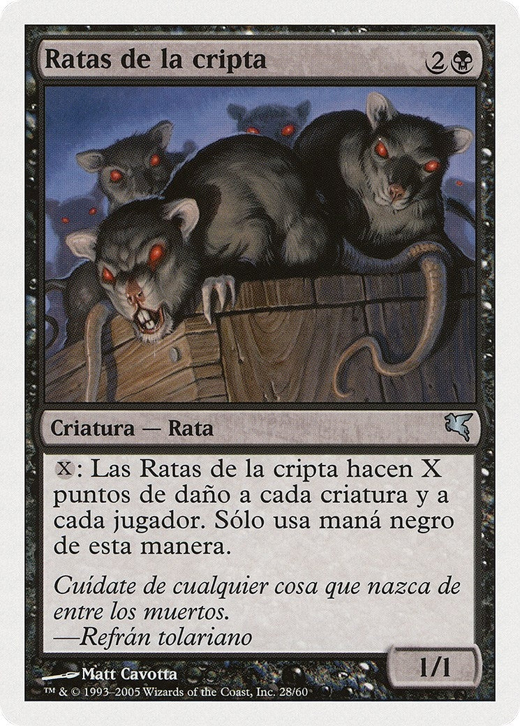 Crypt Rats (Spanish) - "Ratas de la cripta" (A29) (Magic Encyclopedia 2005 (Salvat/Hachette))